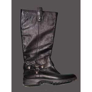 Black leather Coach Boots